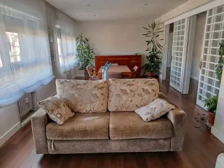 Sofá Cama Vintage Tela Madera