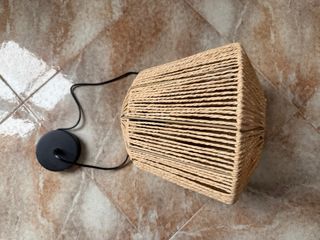Lámpara colgante de yute natural