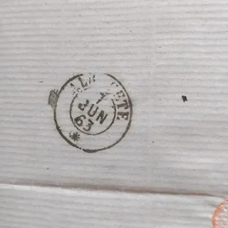 Carta completa Barcelona Albacete 4 cuartos 1863