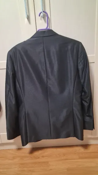 Traje de caballero azul marino brillante T.46