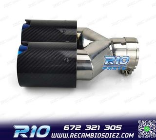 COLA ESCAPE DERECHA BMW LOOK M PERFORMANCE AZUL CARBONO