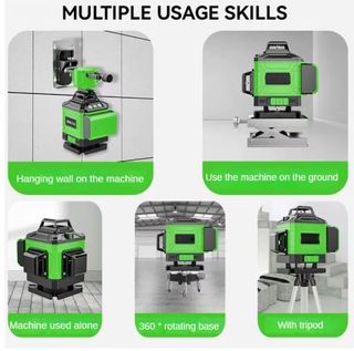 Nivel Láser 4D 16 Líneas con Trípode y 2 baterías