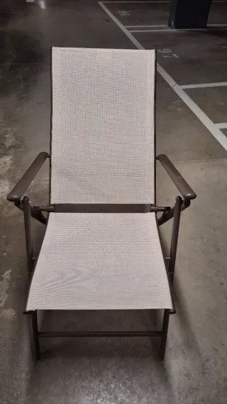 2 Sillas de Jardín Plegables Beige/Marrón