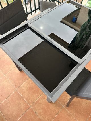 conjunto terraza: mesa y sillas antracita