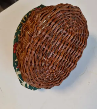 Cesta botellero mimbre con asa