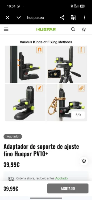 Adaptador Huepar PV10+ ajuste fino