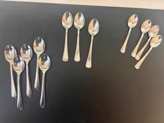 12 cucharas de café de acero inoxidable