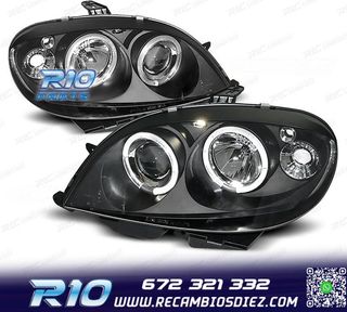 FAROS CITROEN SAXO 99-04 OJOS ANGEL FONDO NEGRO