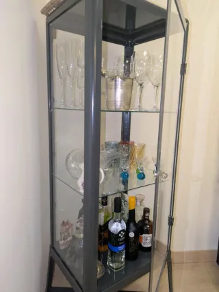 Vitrina Fabrikör gris oscuro IKEA