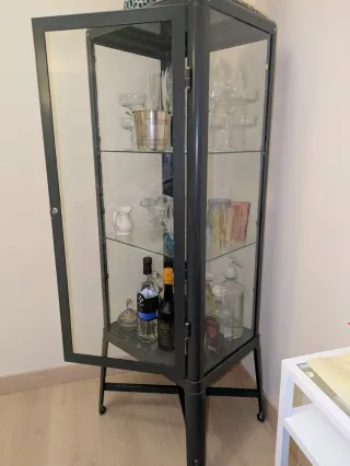 Vitrina Fabrikör gris oscuro IKEA