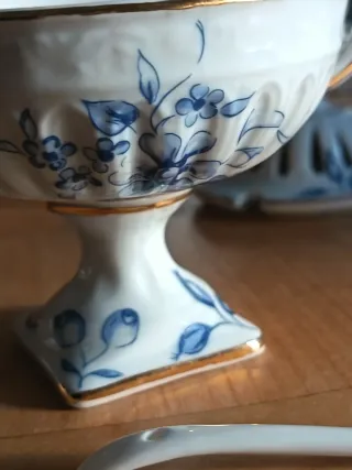 Saliera vintage porcellana decorata