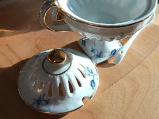 Saliera vintage porcellana decorata