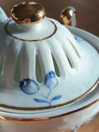 Saliera vintage porcellana decorata