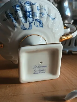 Saliera vintage porcellana decorata