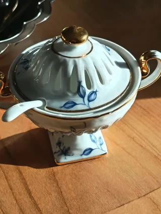 Saliera vintage porcellana decorata