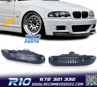 INTERMITENTES LATERALES BMW E46 98-05 CRISTAL CLARO NEGRO