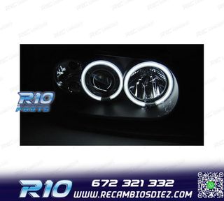 FAROS VOLKSWAGEN VW GOLF 4 OJOS ANGEL NEGROS