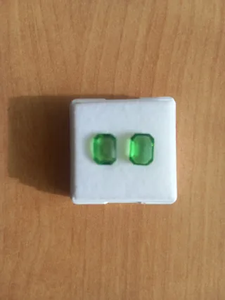 2 Aguamarinas Sintéticas Verdes