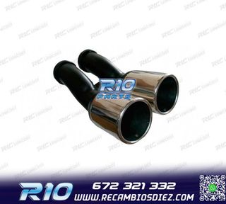 COLA ESCAPE DOBLE REDONDA ACERO INOX SEAT AUDI VOLKSWAGEN VW