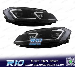 FAROS FULL LED DINAMICOS VOLKSWAGEN VW GOLF 7.5 17-19 LOOK R