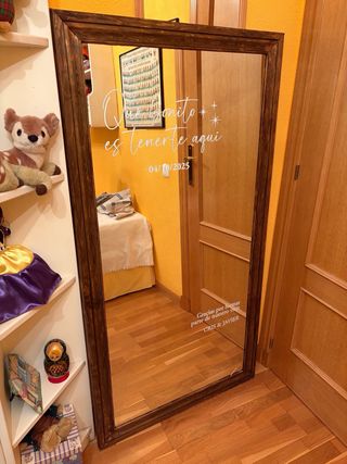 Espejo de bienvenida en boda