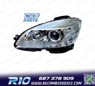 FARO IZQ XENON PARA MERCEDES CLASE C W204 07-11 FONDO CROMO