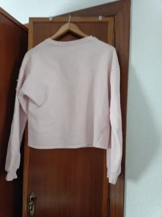 Sudadera rosa Primark perlas