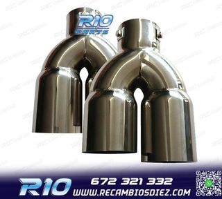 PACK 2 COLAS ESCAPE REDONDA DOBLE ACERO INOX