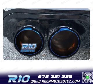 COLA ESCAPE IZQUIERDA BMW LOOK M PERFORMANCE AZUL CARBONO