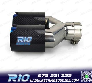 COLA ESCAPE IZQUIERDA BMW LOOK M PERFORMANCE AZUL CARBONO