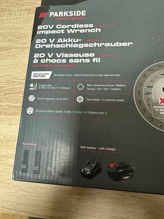 Pistola Impacto Parkside Performance 20V