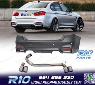 PARAGOLPES TRASERO BMW F30 LOOK M3 + KIT ESCAPE