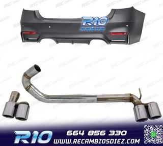 PARAGOLPES TRASERO BMW F30 LOOK M3 + KIT ESCAPE
