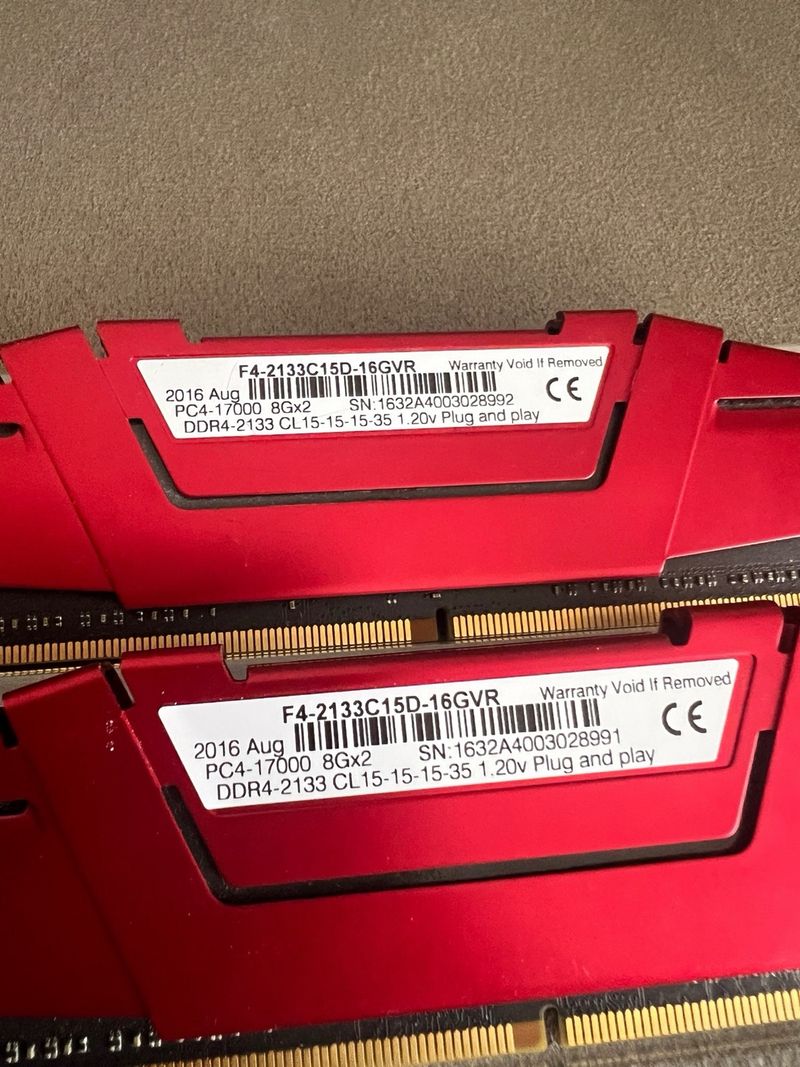 2x8GB DDR4 G.Skill Ripjaws V Roja afbeelding 3