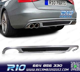 DIFUSOR AUDI A4 B8 SEDÁN AVANT 07-11 LOOK RS SALIDA DOBLE