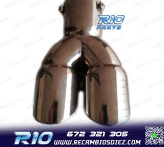 COLA ESCAPE DOBLE REDONDA ACERO INOX