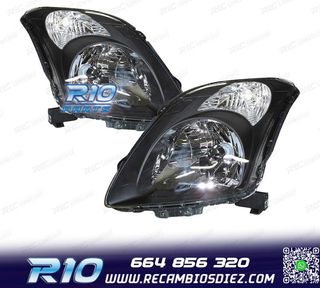FAROS PARA SUZUKI SWIFT 05-10 NEGRO