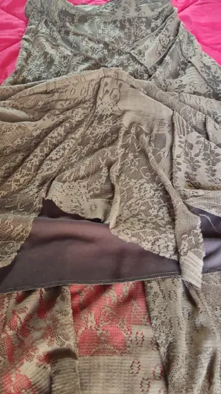 Gonna lunga fantasia marrone taglia L