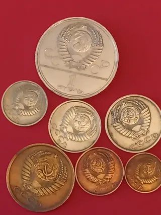 Monedas antiguas Union Sovietica.