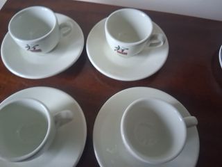 2 Set 4 Tazzine Caffè con Piattini
