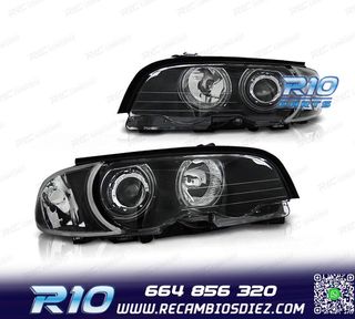 FAROS BMW E46 COUPE 99-03 OJOS ANGEL CCFL INTERMITENTES FOND