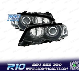 FAROS BMW E46 COUPE 99-03 OJOS ANGEL CCFL INTERMITENTES FOND