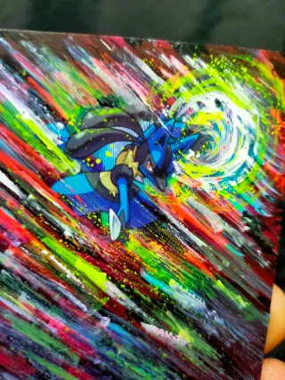 Carta Lucario pintada a mano