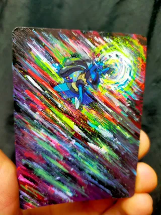 Carta Lucario pintada a mano