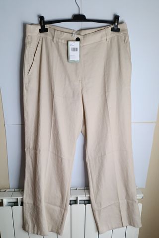 Pantalones vestir beige talla 48