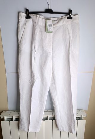 Pantalones vestir beige talla 48