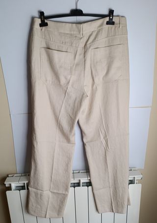Pantalones vestir beige talla 48