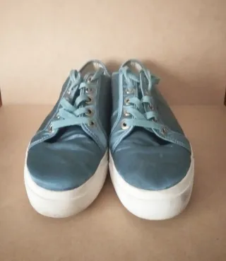 Zapatillas Satinadas Verde Botella