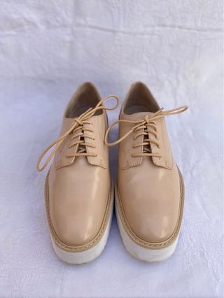 Zapatos Oxford Zara Plataforma Beige