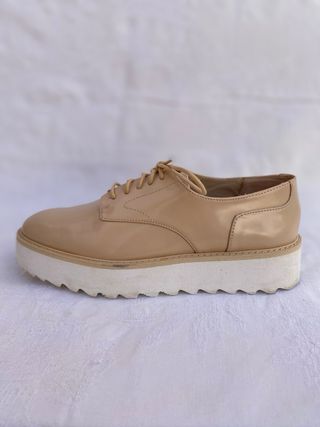 Zapatos Oxford Zara Plataforma Beige